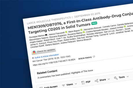 MEN1309/OBT076, a first-in-class Antibody-drug Conjugate (ADC) targeting CD205 in solid tumors