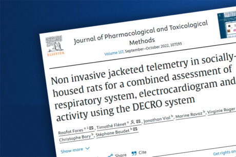 Non invasive jacketed telemetry in socially-housed rats for a combined assessment of respiratory system, electrocardiogram and activity using the DECRO system